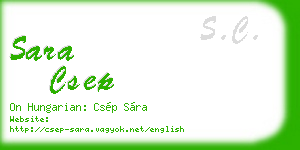 sara csep business card